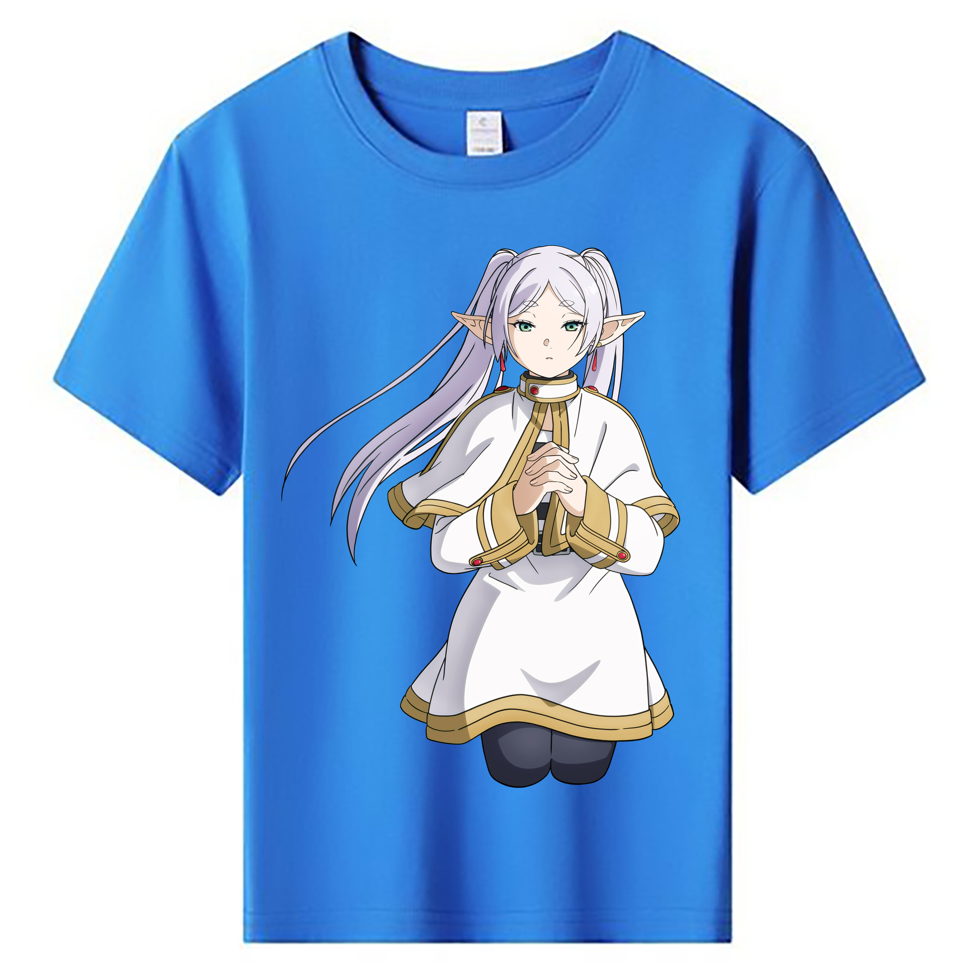 （画像用） 葬送のフリーレン Frieren 綿100％キッズTシャツ（フロントプリント）